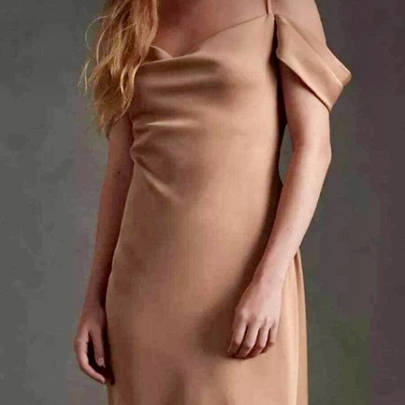 bhldn ira satin charmeuse dress BHLDN | Dresses | Anthropologie X Bhldn Ira Satin Charmeuse Draped Maxi Dress Champagne Sz 6